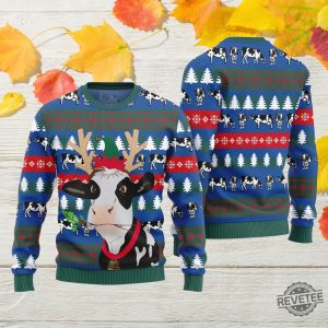 Jingle Bell Cow Ugly Xmas Sweater Cow Ugly Christmas Sweater revetee 3