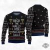 Deck The Halls With Matzo Balls Ugly Hanukkah Sweater Deck The Halls With Matzo Balls Ugly Christmas Sweater revetee 1