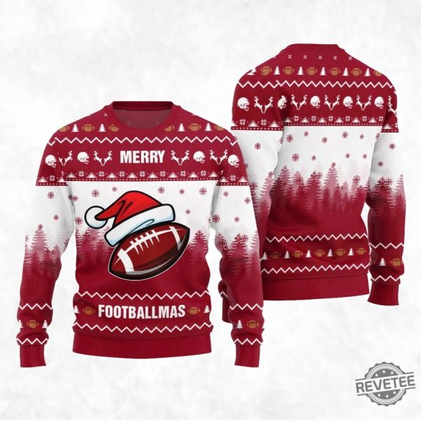 Football Team Funny Ugly Christmas Sweater Football Team Funny Ugly Christmas Sweater revetee 1