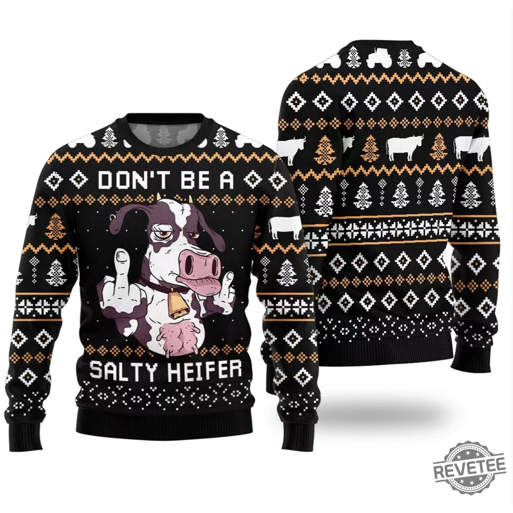 Hilarious Cow Inappropriate Christmas Sweater Hilarious Cow Inappropriate Ugly Christmas Sweater