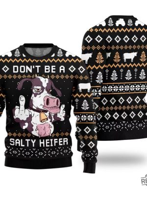 Hilarious Cow Inappropriate Christmas Sweater Hilarious Cow Inappropriate Ugly Christmas Sweater revetee 2