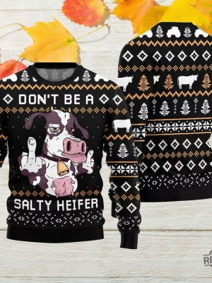 Hilarious Cow Inappropriate Christmas Sweater Hilarious Cow Inappropriate Ugly Christmas Sweater revetee 3