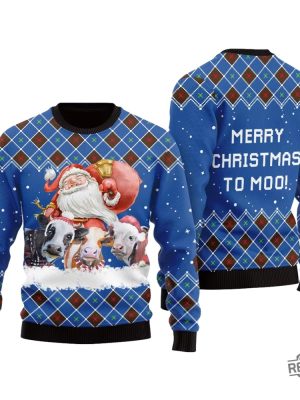 Merry Christmas Cow Ugly Xmas Sweater Ugly Merry Christmas Cow Christmas Sweater revetee 2