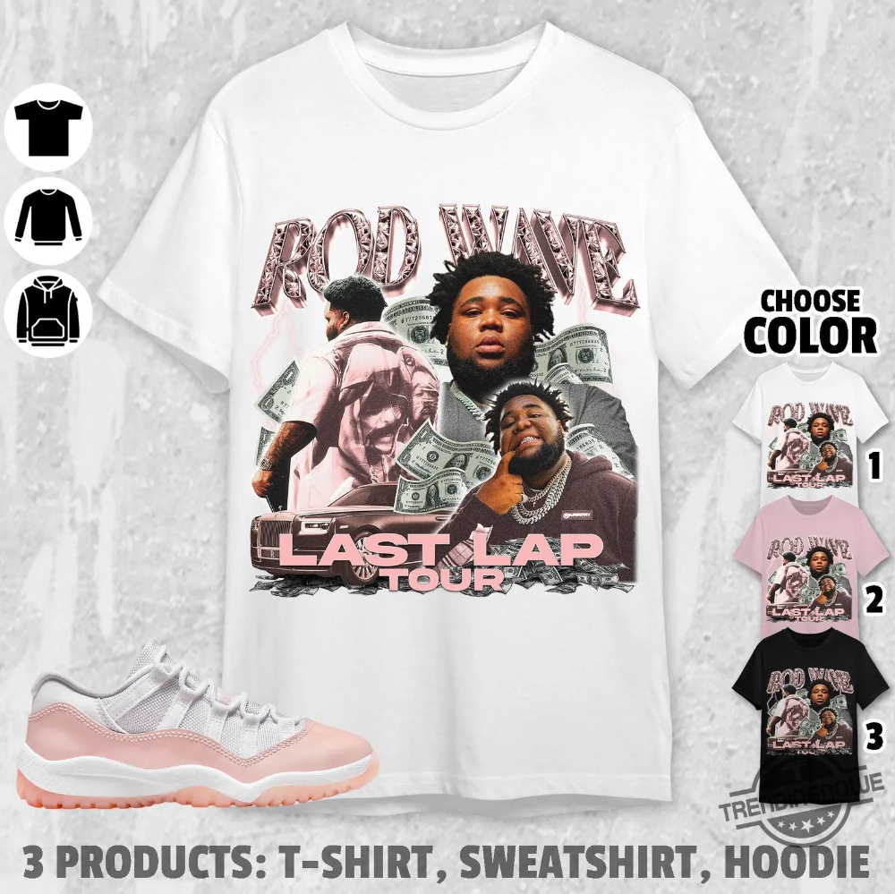 Aj11 Low Legend Pink Rod Wave Last Lap Tour Shirt