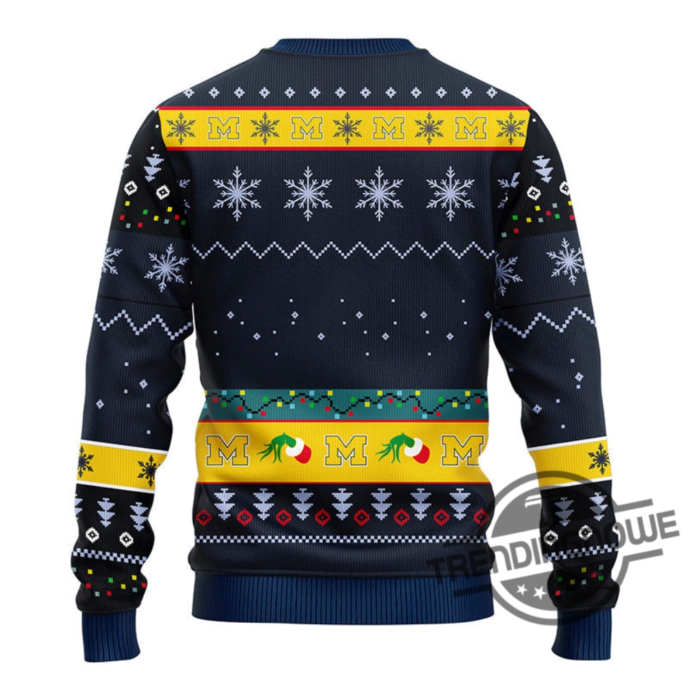 Michigan Wolverines Grinch Ugly Christmas Sweater