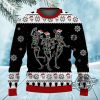 Funny Skeleton Skull Dance With Christmas Light Ugly Sweater trendingnowe 1