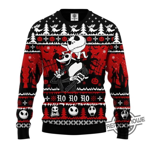 Jack And Zero Nightmare Ugly Christmas Sweater trendingnowe 1