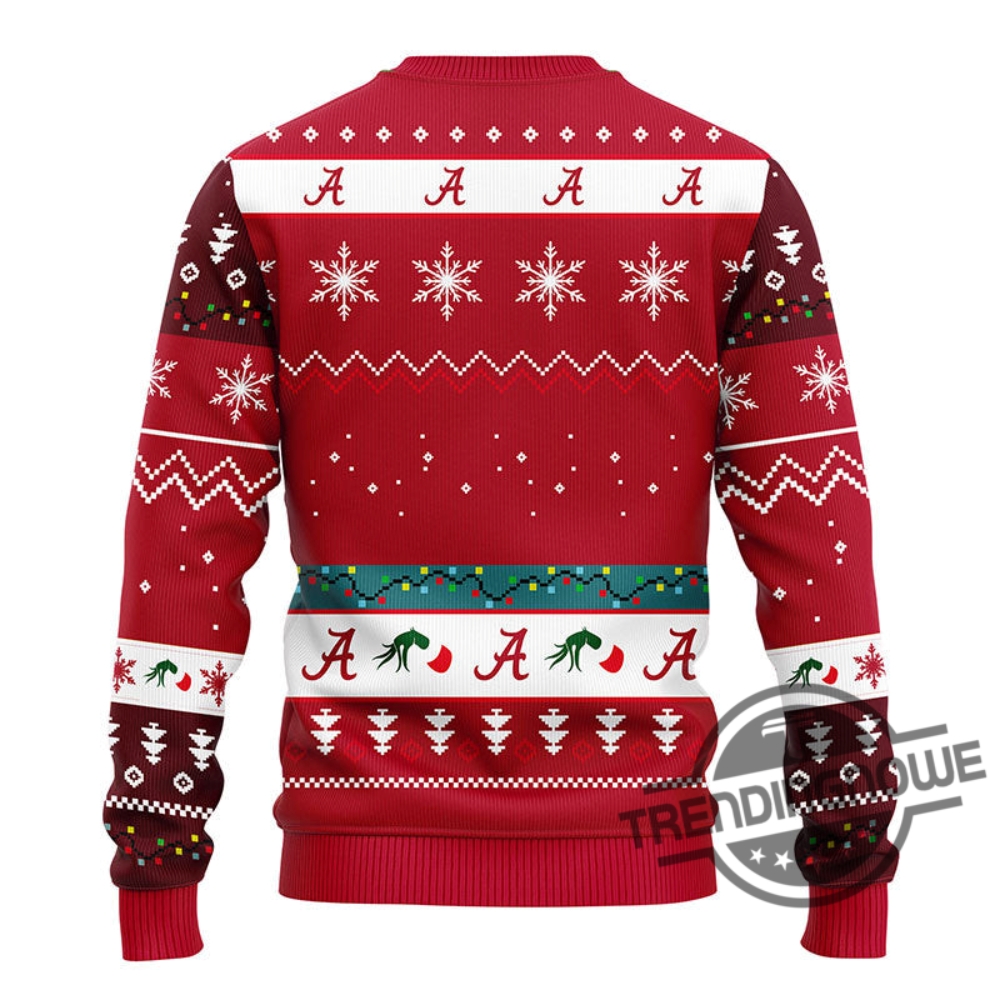 Alabama Crimson Tide 12 Grinch Xmas Day Ugly Sweater