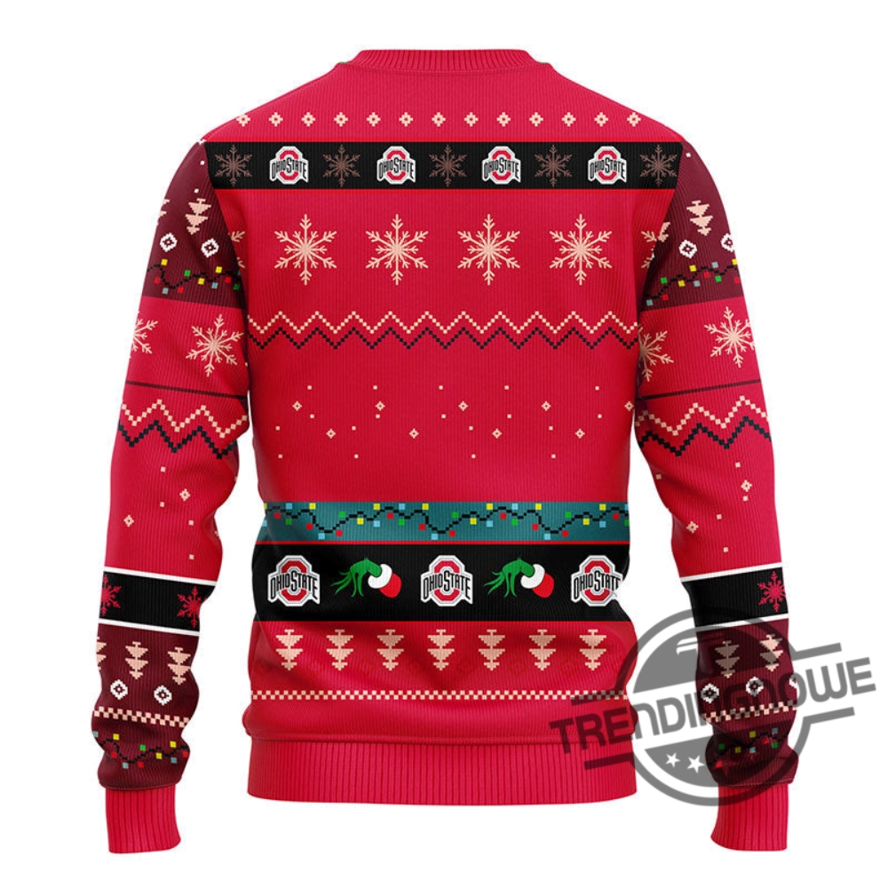 Ohio State Buckeyes Grinch Ugly Christmas Sweater