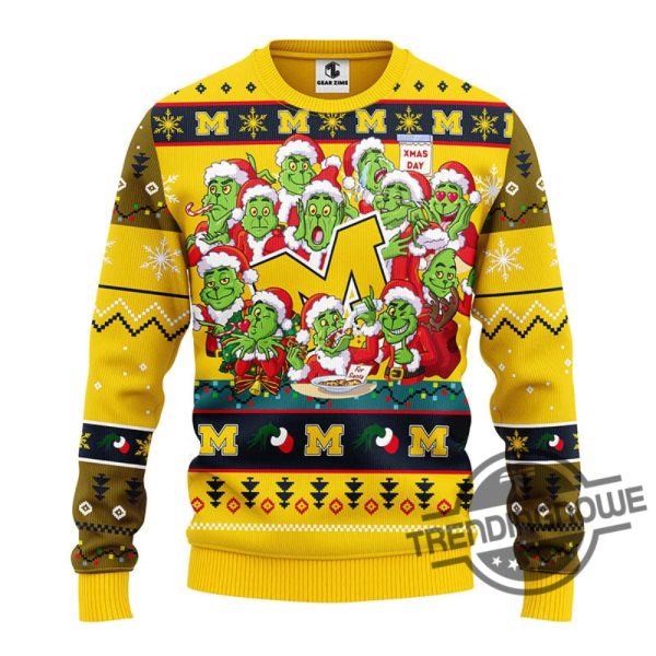 Michigan Wolverines 12 Grinch Xmas Day Ugly Sweater trendingnowe 2