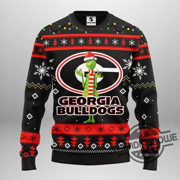 Georgia Bulldogs Grinch Ugly Christmas Sweater trendingnowe 2 1