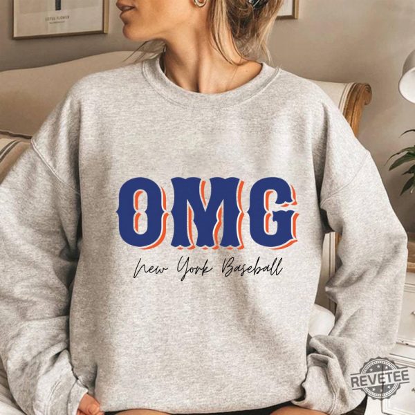 Omg New York Baseball Shirt Ready For October Shirt Game Day Shirt New York Mets Shirt Hoodie Sweatshirt revetee 3