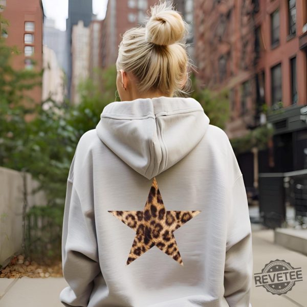 Leopard Star Hoodie Leopard Print Unisex Hoodie Sweatshirt Shirt revetee 7