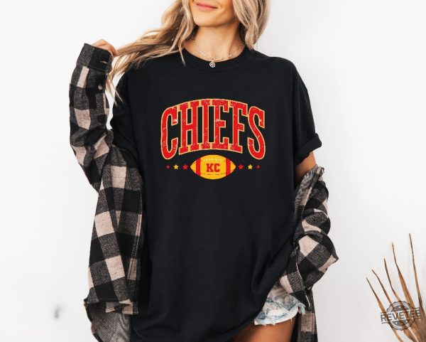 Retro Chiefs Shirt Kansas City Football Sweatshirt Kansas City Shirt Kansas City Retro Style Sweatshirt Kansas City Hoodie revetee 1