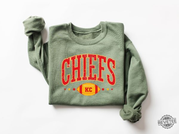 Retro Chiefs Shirt Kansas City Football Sweatshirt Kansas City Shirt Kansas City Retro Style Sweatshirt Kansas City Hoodie revetee 4