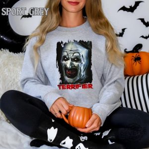 Terrifier Sweater Horror Movie Terrifier Halloween Hoodie Art The Clown Shirt Terrifier Shirt Hoodie Sweatshirt revetee 2