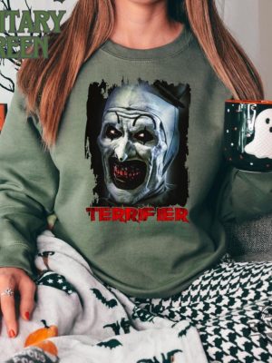 Terrifier Sweater Horror Movie Terrifier Halloween Hoodie Art The Clown Shirt Terrifier Shirt Hoodie Sweatshirt revetee 5