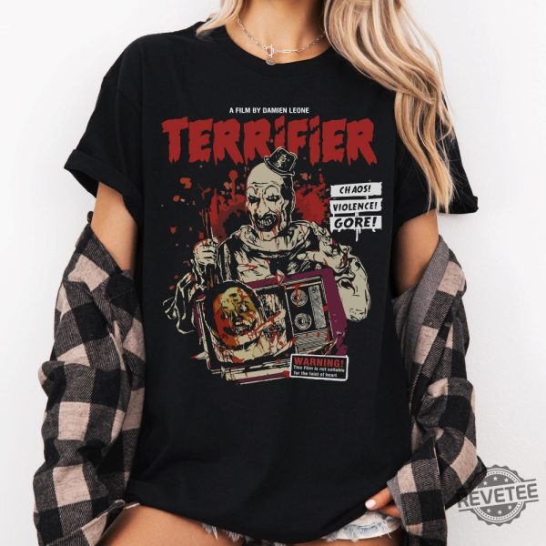 Terrifier Clown Halloween Shirt Retro Halloween Halloween Horror Movie Shirt Art The Clown Shirt Terrifier Shirt Hoodie revetee 5