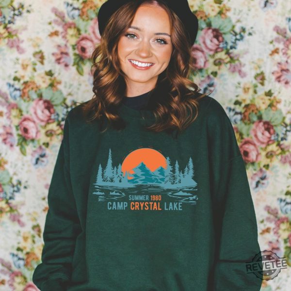 Camp Crystal Lake Sweatshirt Trendy Fall Scary Movie Halloween Sweatshirt Camp Crystal Lake Shirt Hoodie Sweatshirt revetee 1