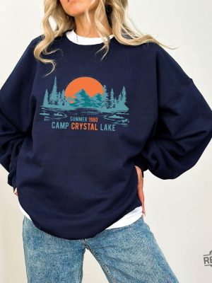 Camp Crystal Lake Sweatshirt Trendy Fall Scary Movie Halloween Sweatshirt Camp Crystal Lake Shirt Hoodie Sweatshirt revetee 2