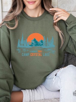 Camp Crystal Lake Sweatshirt Trendy Fall Scary Movie Halloween Sweatshirt Camp Crystal Lake Shirt Hoodie Sweatshirt revetee 3