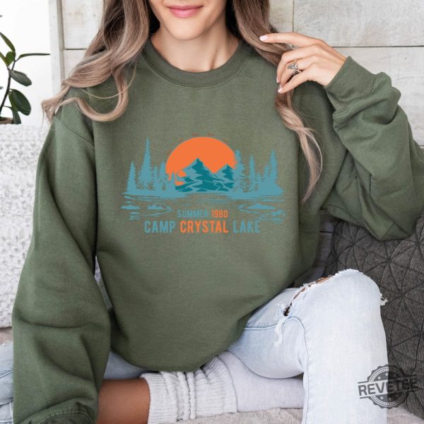 Camp Crystal Lake Sweatshirt Trendy Fall Scary Movie Halloween Sweatshirt Camp Crystal Lake Shirt Hoodie Sweatshirt revetee 3