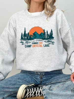 Camp Crystal Lake Sweatshirt Trendy Fall Scary Movie Halloween Sweatshirt Camp Crystal Lake Shirt Hoodie Sweatshirt revetee 4