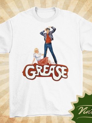 Grease Vintage Style Natural Crewneck T Shirt Unisex Classic Movie Shirt Grease Stain On Shirt Hoodie Sweatshirt revetee 3