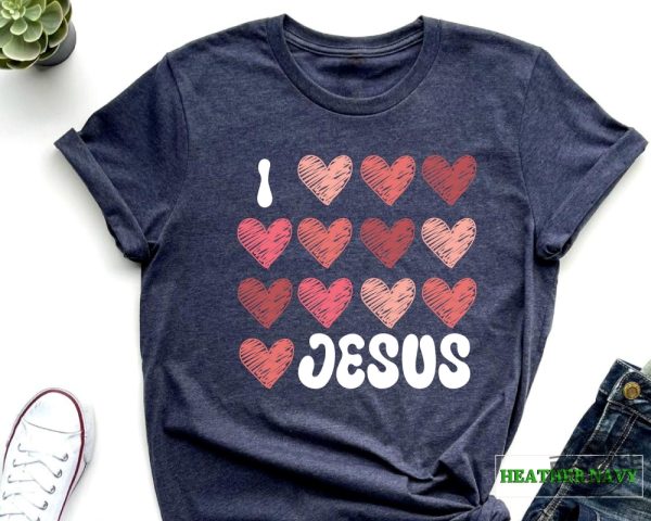 I Love Jesus Shirt Religious Shirt Jesus Lover Shirt Prayer Shirt Faith Inspired Shirt I Love Jesus Shirt Sweatshirt Hoodie revetee 2