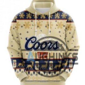 coors banquet hoodie t shirt sweatshirt beer cute noel christmas ugly sweater style shirts laughinks 1