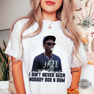 jazz chisholm jr i aint never seen nobody boo a bum shirt when kauffman stadium fan booing ny yankees postseason shirt laughinks 1