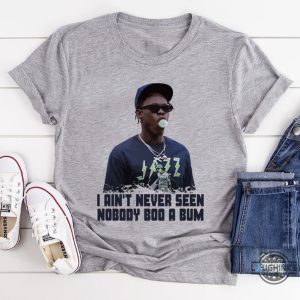 jazz chisholm jr i aint never seen nobody boo a bum shirt when kauffman stadium fan booing ny yankees postseason shirt laughinks 4