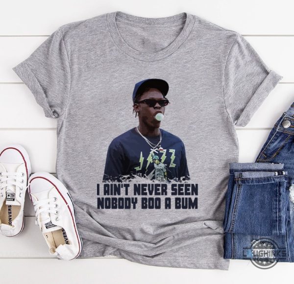 jazz chisholm jr i aint never seen nobody boo a bum shirt when kauffman stadium fan booing ny yankees postseason shirt laughinks 4