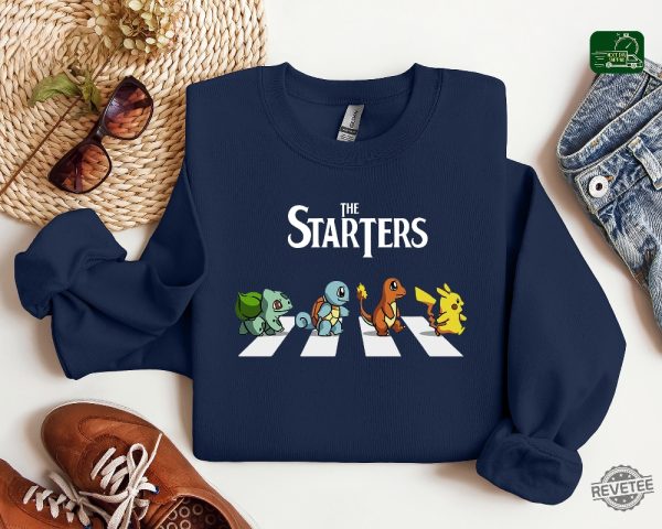 Trendy Poke Starters T Shirt The Starters Pokemon Shirt Pokemon Pikachu Shirt Pokemon Sweatshirt Hoodie Shirt revetee 4