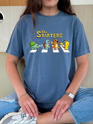 Trendy Pokemon Starters T Shirt The Starters Pokemon Shirt Pokemon Pikachu Shirt Pokemon Sweatshirt Hoodie revetee 3