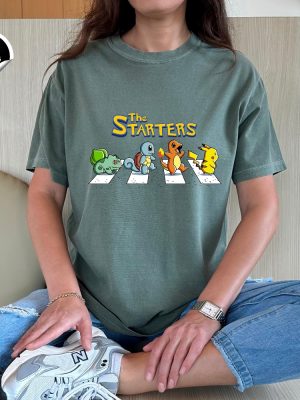 Trendy Pokemon Starters T Shirt The Starters Pokemon Shirt Pokemon Pikachu Shirt Pokemon Sweatshirt Hoodie revetee 5