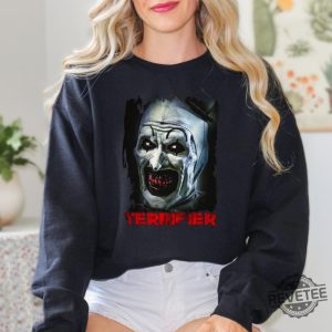 Terrifier Sweater Terrifier Shirt Terrifier Hoodie Terrifier Movie Terrifier Hoody Art The Clown Hoodie Art The Clown Movie revetee 4