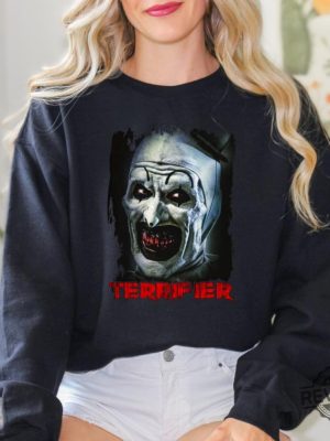 Terrifier Sweater Terrifier Shirt Terrifier Hoodie Terrifier Movie Terrifier Hoody Art The Clown Hoodie Art The Clown Movie revetee 4