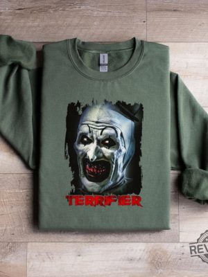 Terrifier Sweater Terrifier Shirt Terrifier Hoodie Terrifier Movie Terrifier Hoody Art The Clown Hoodie Art The Clown Movie revetee 5