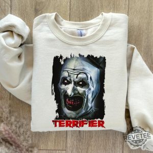 Terrifier Sweater Terrifier Shirt Terrifier Hoodie Terrifier Movie Terrifier Hoody Art The Clown Hoodie Art The Clown Movie revetee 6