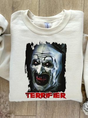 Terrifier Sweater Terrifier Shirt Terrifier Hoodie Terrifier Movie Terrifier Hoody Art The Clown Hoodie Art The Clown Movie revetee 6