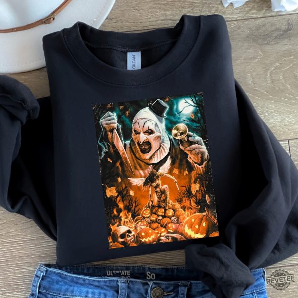 Terrifer Shirt Terrifer Clown Shirt Scary Clown Art The Clown Terrifier Movie Terrifier 2 Shirt Terrifier 3 Shirt Hoodie revetee 1