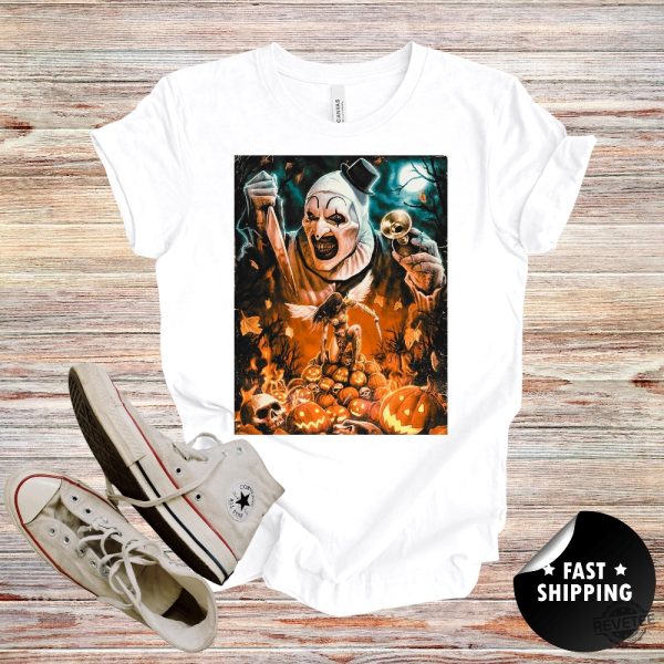 Terrifer Shirt Terrifer Clown Shirt Scary Clown Art The Clown Terrifier Movie Terrifier 2 Shirt Terrifier 3 Shirt Hoodie revetee 2