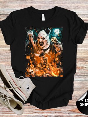 Terrifer Shirt Terrifer Clown Shirt Scary Clown Art The Clown Terrifier Movie Terrifier 2 Shirt Terrifier 3 Shirt Hoodie revetee 3