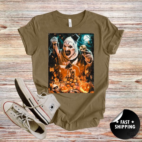 Terrifer Shirt Terrifer Clown Shirt Scary Clown Art The Clown Terrifier Movie Terrifier 2 Shirt Terrifier 3 Shirt Hoodie revetee 4