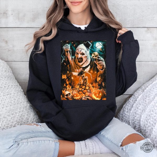 Terrifer Shirt Terrifer Clown Shirt Scary Clown Art The Clown Terrifier Movie Terrifier 2 Shirt Terrifier 3 Shirt Hoodie revetee 5