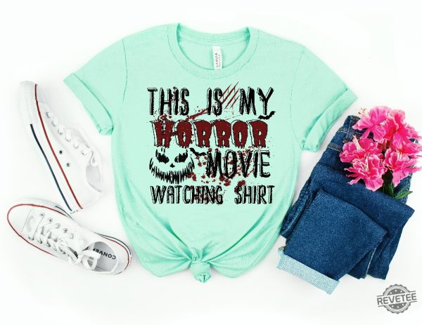 This Is My Horror Movie Watching Shirt Halloween Sweater Horror Sweatshirt Horror Movie Shirt Movie Watching Shirt revetee 2