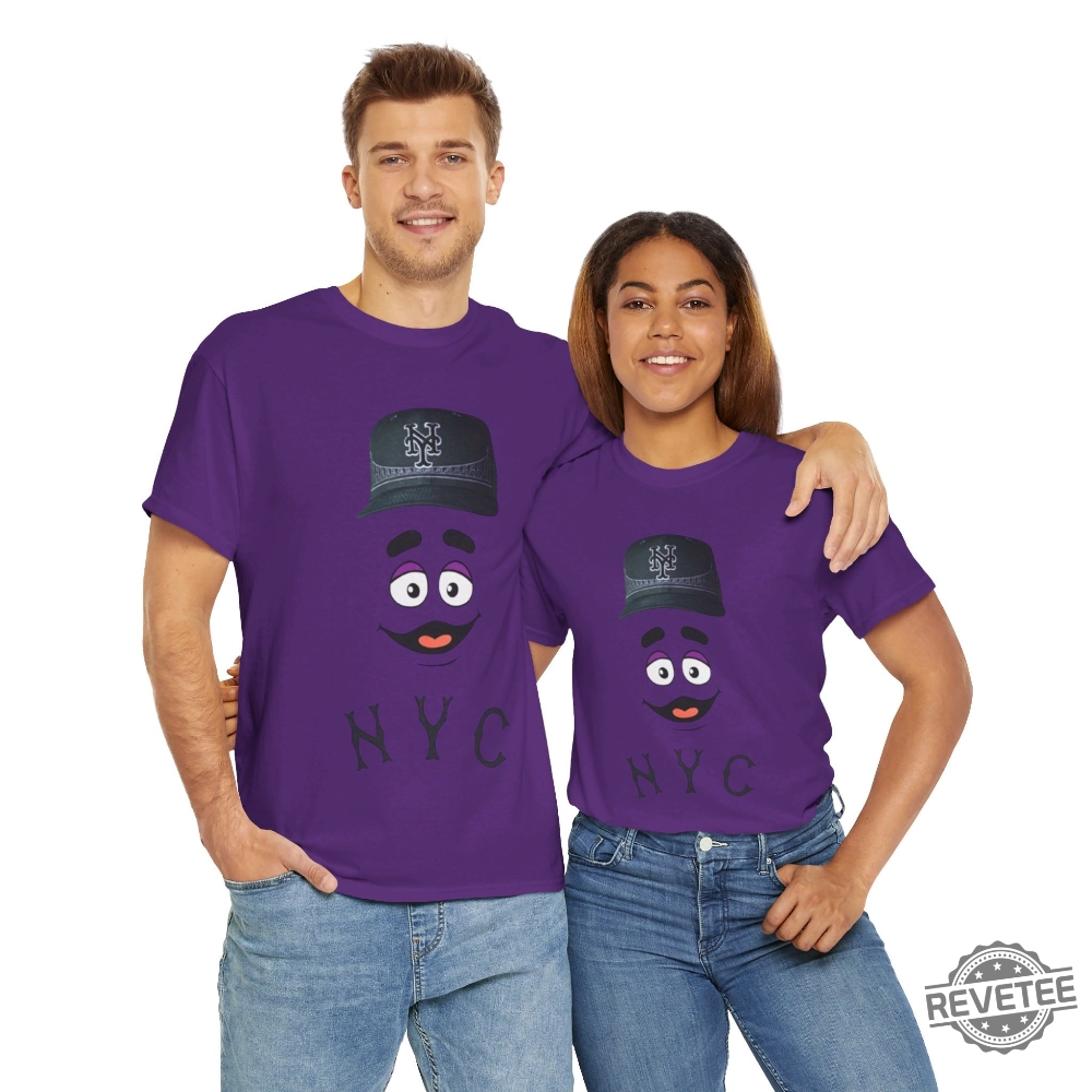 Mets Grimace Shirt Nyc Mets Grimace Ny Mets Shirt City Connect Purple Gift For Her For Him New York Baseball Shirt