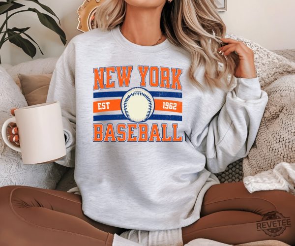 Vintage New York Mets Crewneck Sweatshirt Retro New York Mets New York Game Day Shirt Hoodie Sweatshirt revetee 1