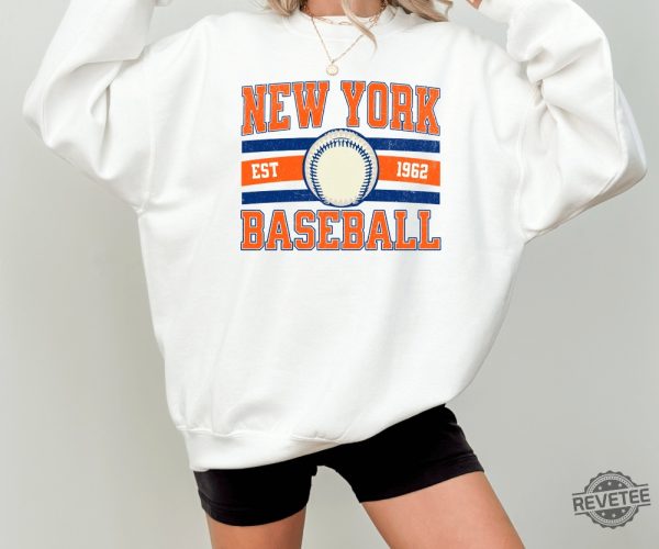 Vintage New York Mets Crewneck Sweatshirt Retro New York Mets New York Game Day Shirt Hoodie Sweatshirt revetee 4